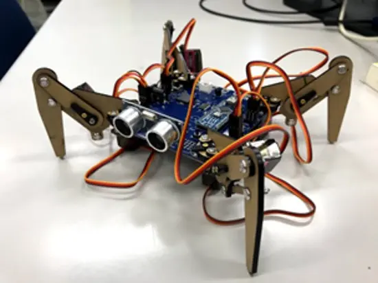 Four-legged robot studied in our research